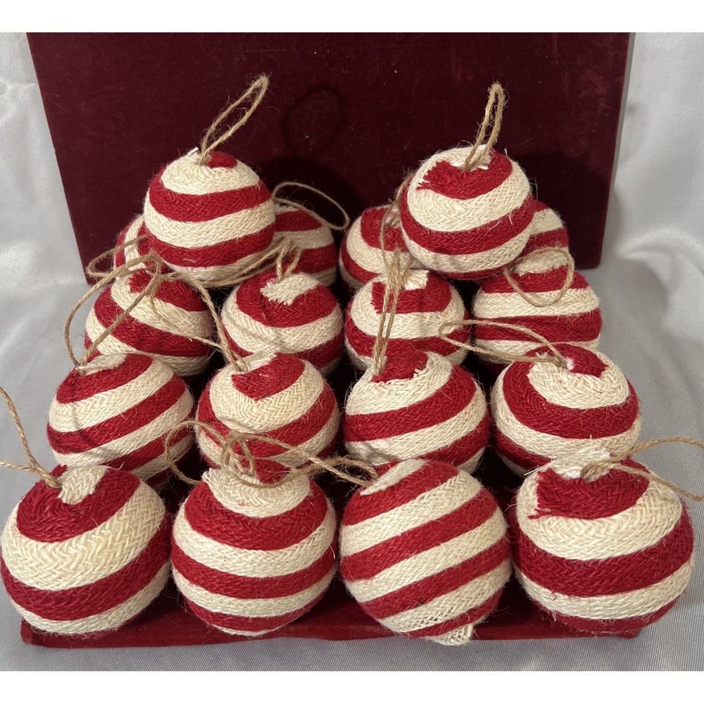 Farmhouse Rustic Christmas Hanging Ornaments 18pcs 3.15in Shatterproof Burls